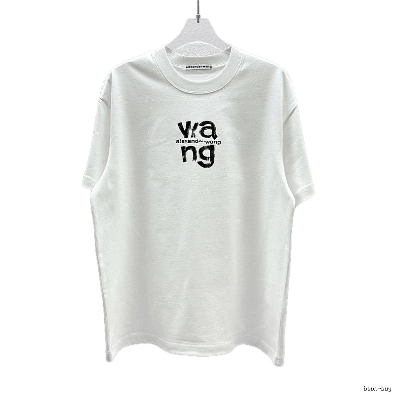 Alexander Wang Letter Print Streetwear White T-Shirt