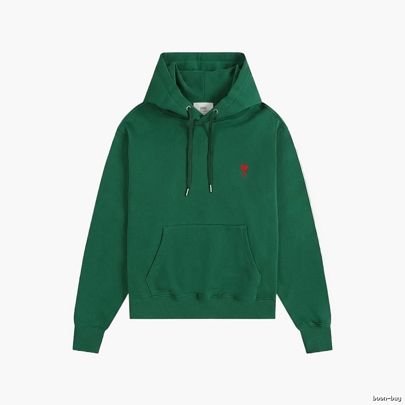 AMI classic simple style green hoodie