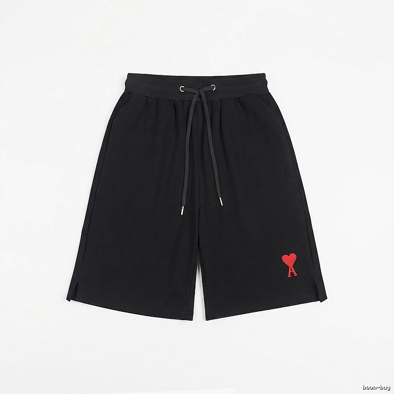 AMI Embroidered Love Heart Casual Shorts