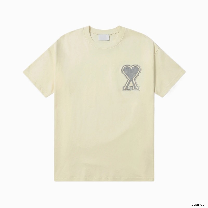 AMI Love Embroidery Minimalist Style T-shirt