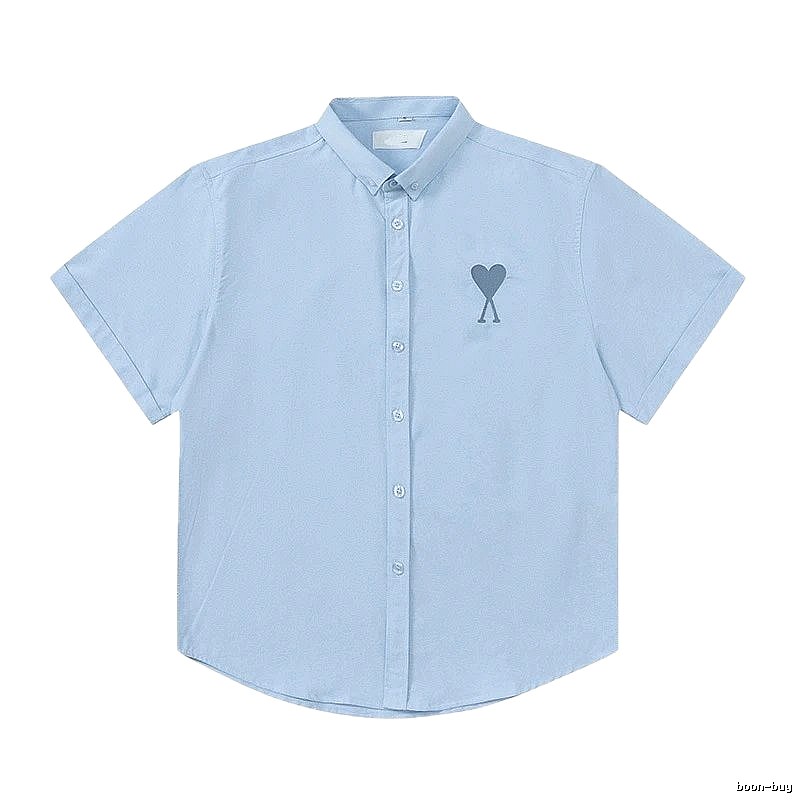 AMI Love Simple Style Blue Shirt