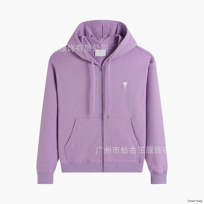 AMI Love Simple Style Purple Hoodie