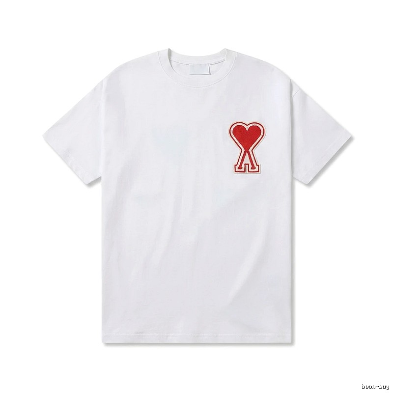 AMI series minimalist style white T-shirts