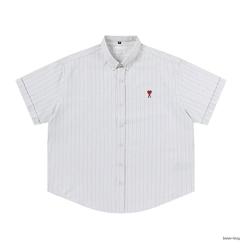 AMI Stripe Simple White Shirt