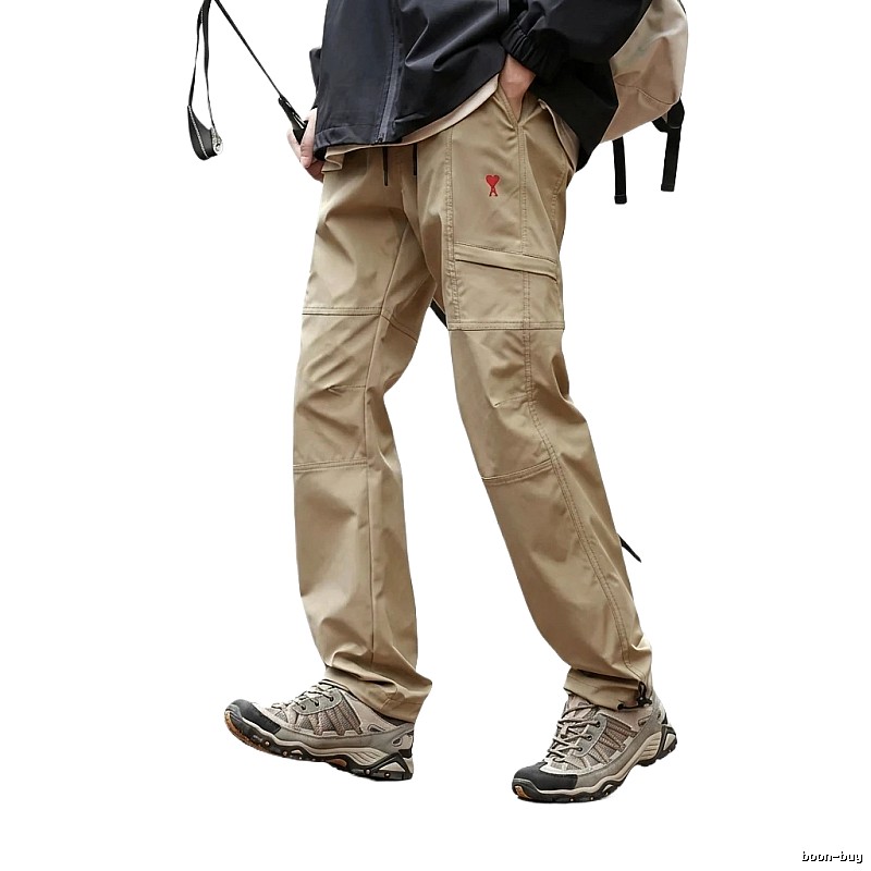 AMI Workwear Style Khaki Long Pants