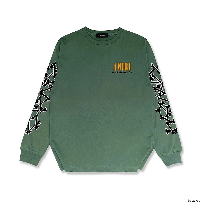 AMIRI Dark Style Olive Green Sweatshirt