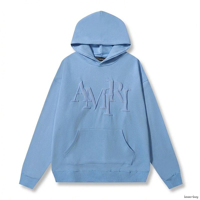 AMIRI Letter Style Light Blue Sweatshirt