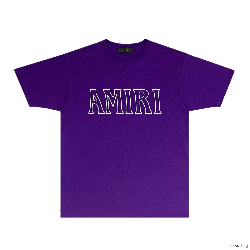 AMIRI minimalist style purple T-shirt