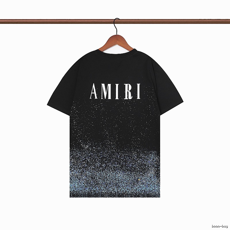 Amiri Premium Style Graphic T-shirt White Blue Amiri for Resort Outfits
