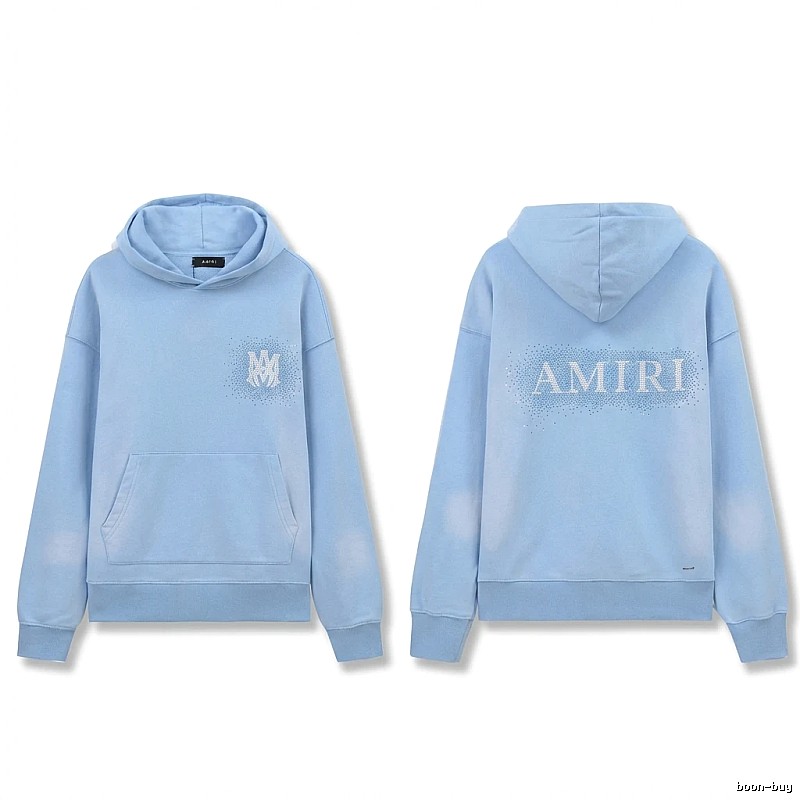 AMIRI Printed Leisure Style Light Blue Sweatshirt