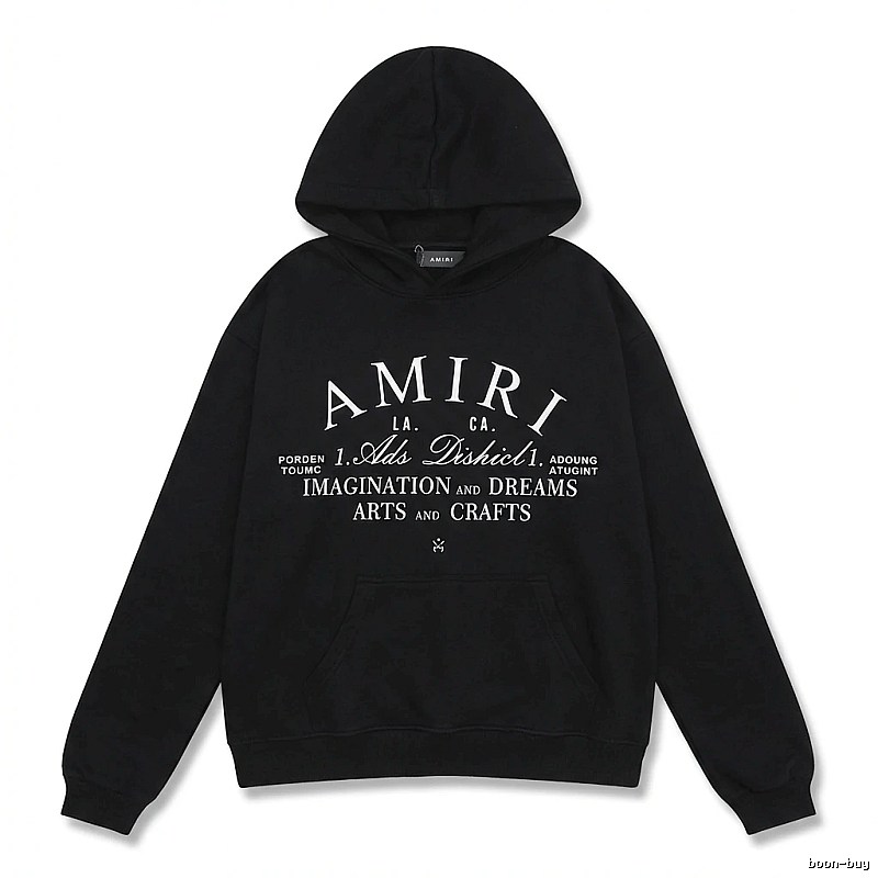 AMIRI retro-style black hoodie