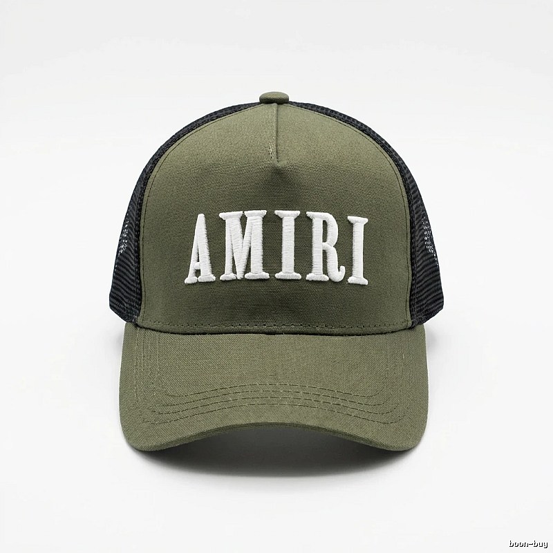 AMIRI Retro Style Olive Green Hat