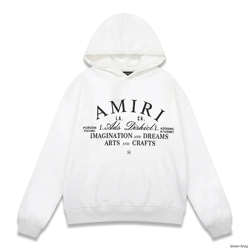 AMIRI retro-style white hoodie