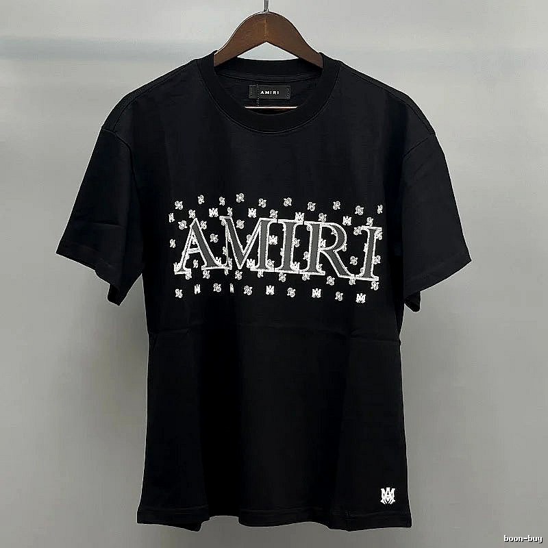 Amiri White Black Records Graphic T-Shirt Summer Styling