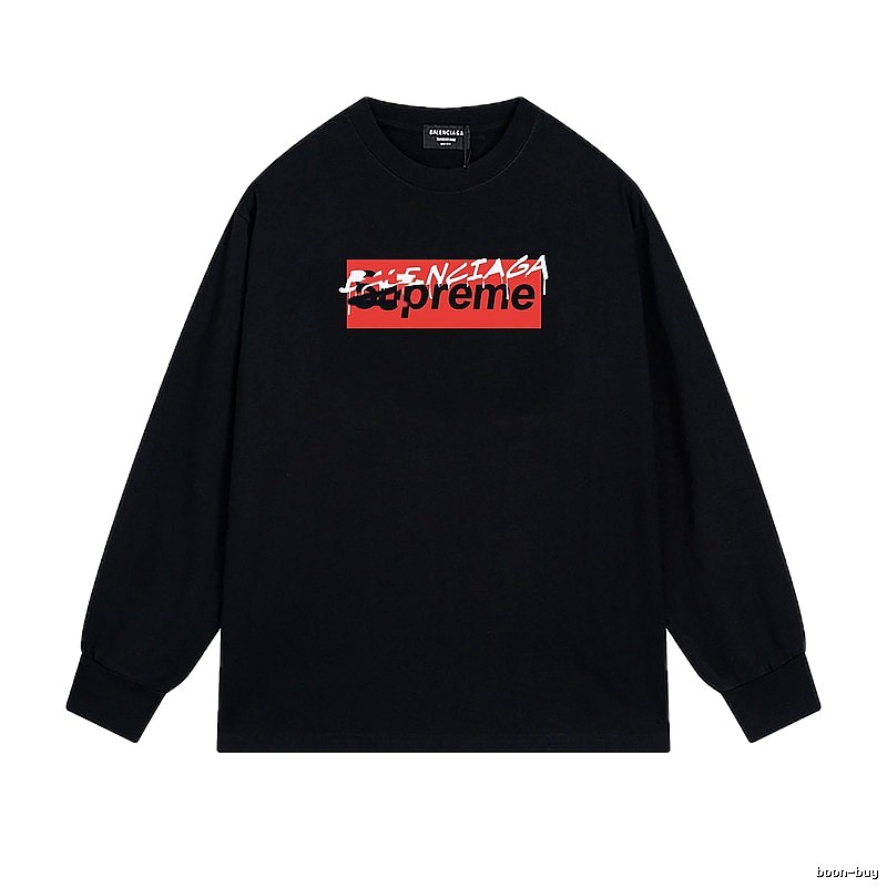 Balenciaga Co-branded Trendy Cool Black Sweatshirt