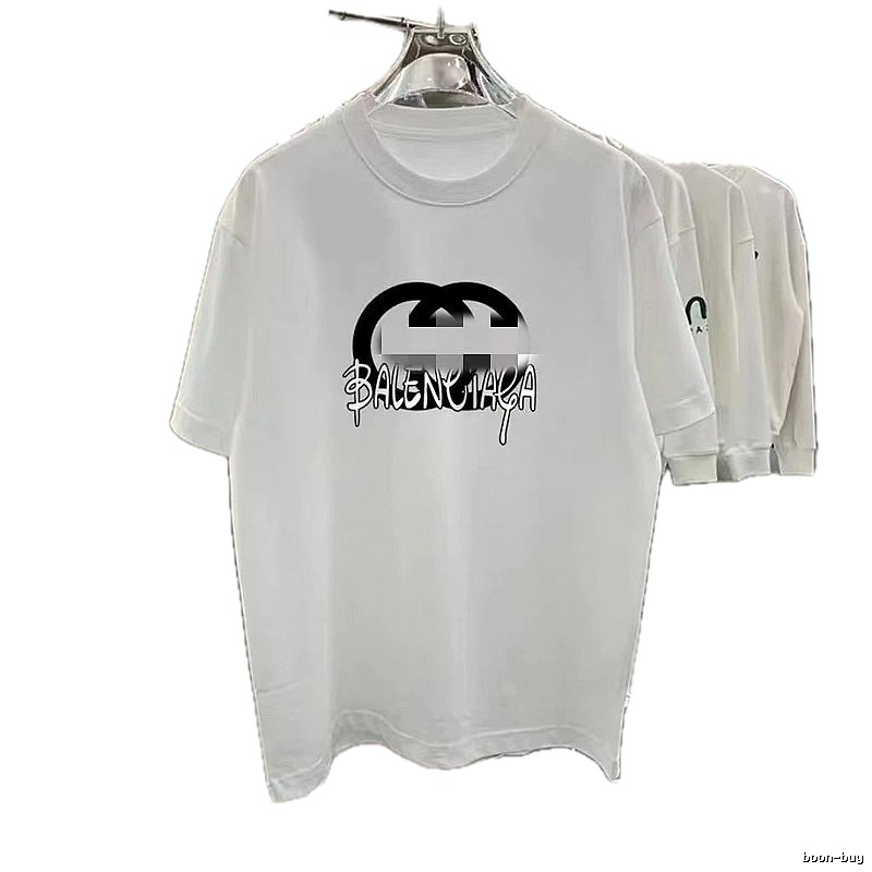 Balenciaga Graffiti Collaboration Street Style White T-Shirt