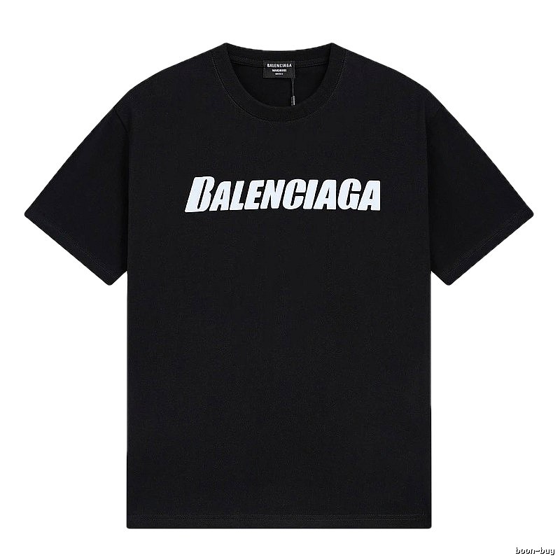 Balenciaga Letter Print Street Style Black T-Shirt