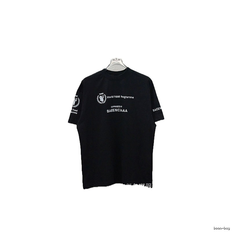 Balenciaga letter-style black T-shirt