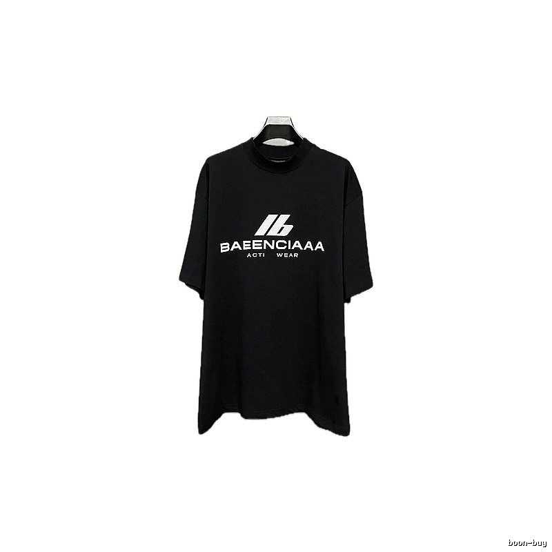 Balenciaga letter-style black T-shirt
