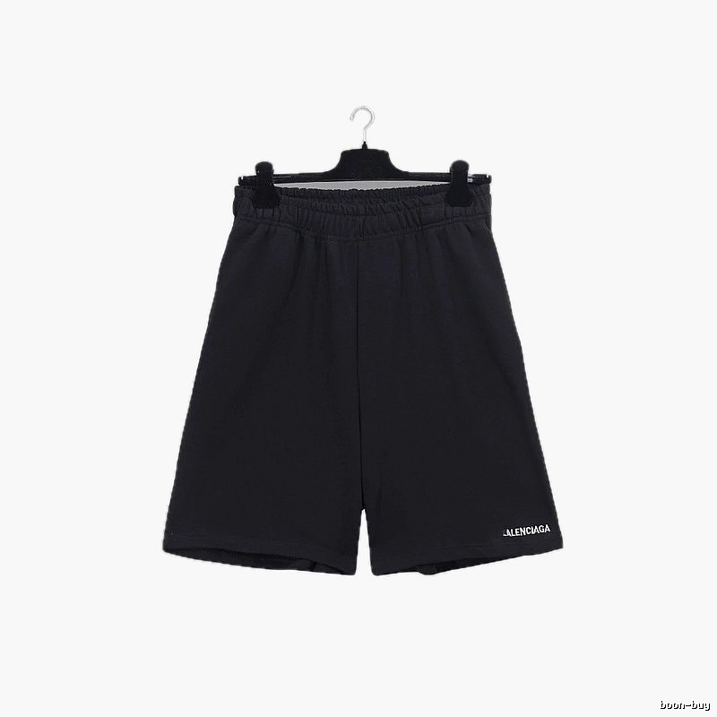 Balenciaga minimalist style black shorts