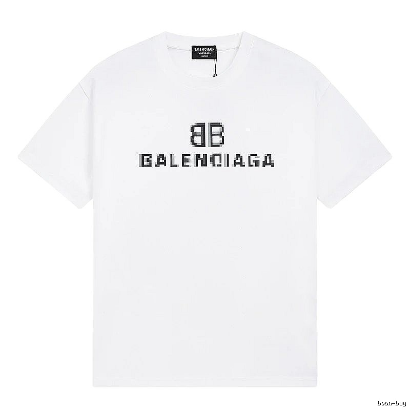 Balenciaga pixel-style white T-shirt