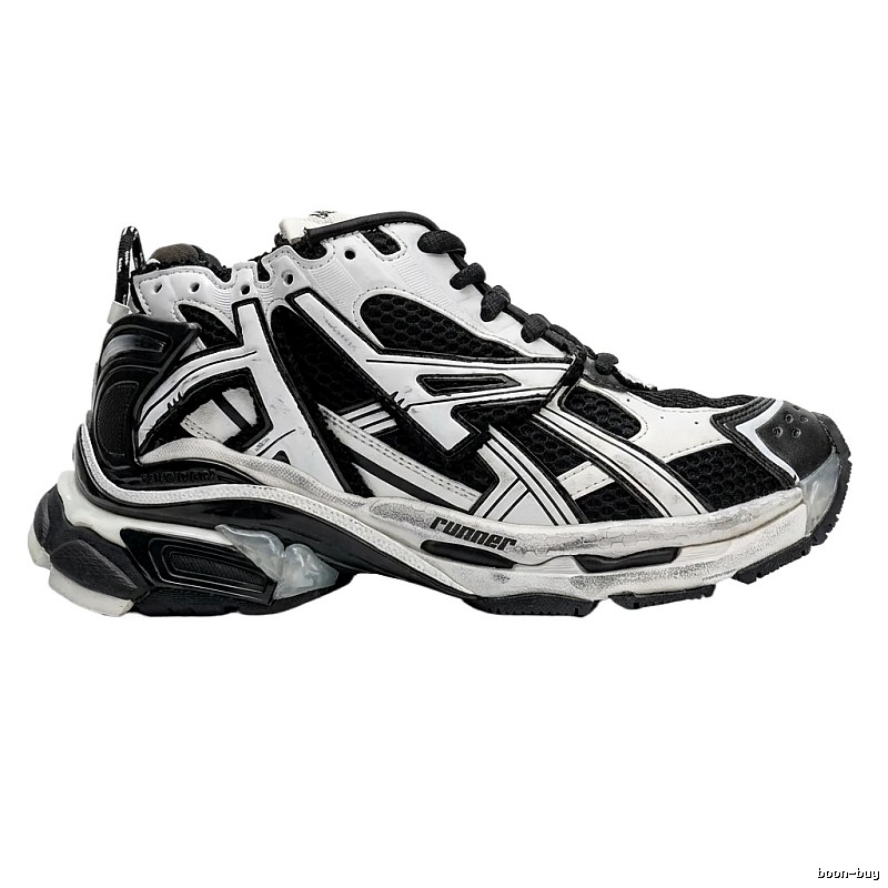 Balenciaga retro black and white sneakers