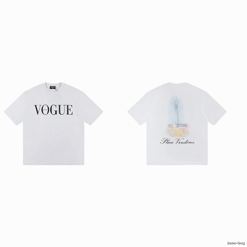 Balenciaga VOGUE Printed Trendy White T-Shirt