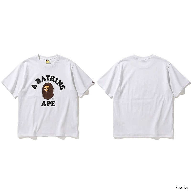 Bape ape head minimalist style white T-shirt