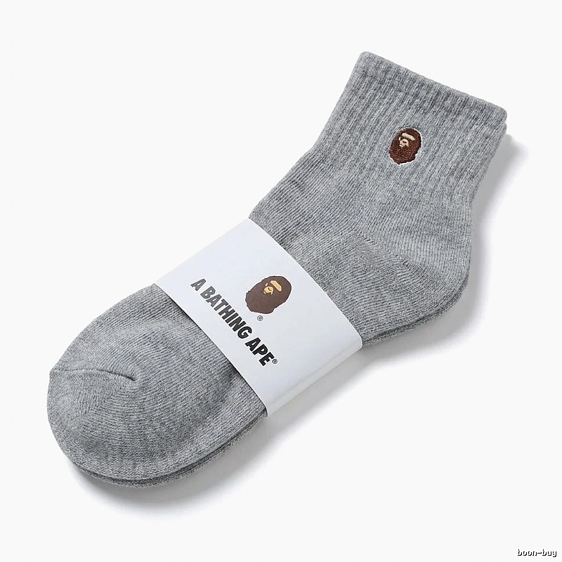 Bape Ape Head Trendy Brand Gray Socks