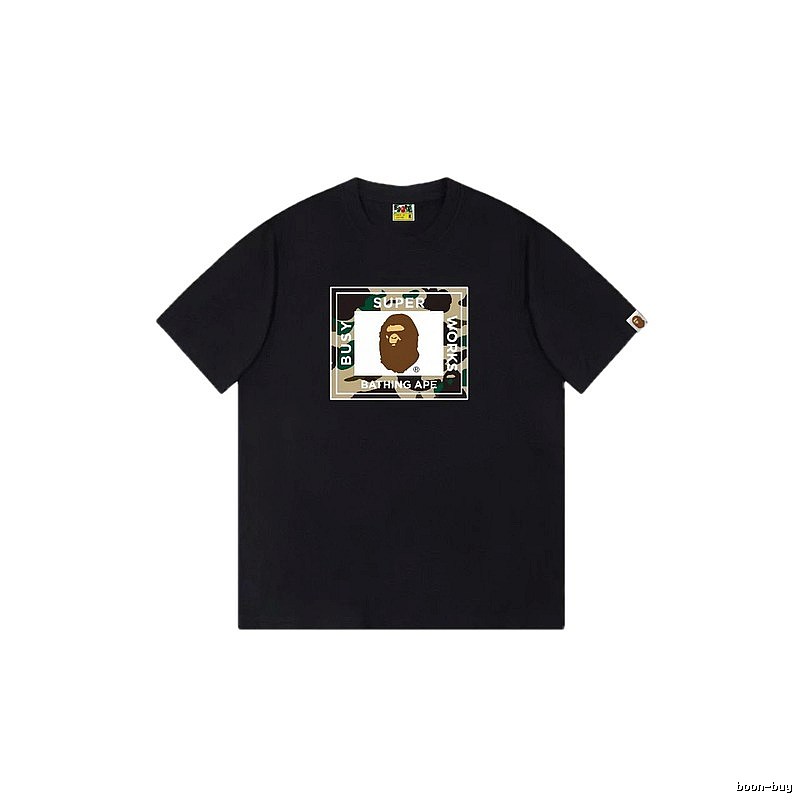 Bape camouflage style black T-shirt
