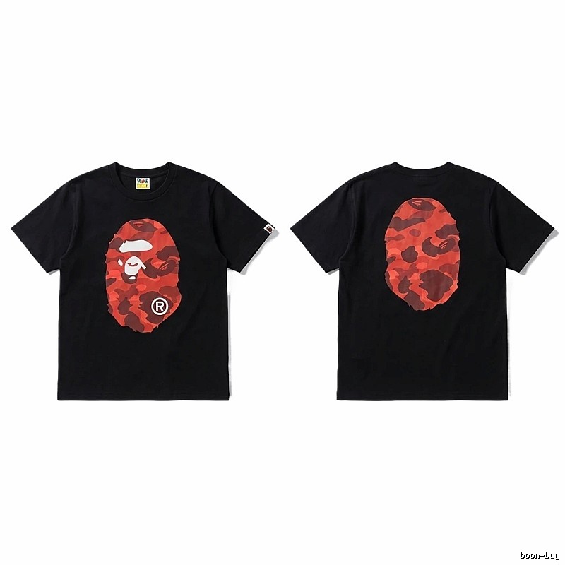 Bape camouflage style black T-shirt