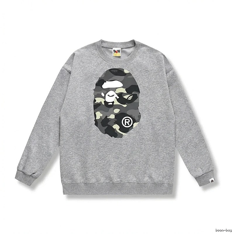 Bape camouflage style grey sweatshirt
