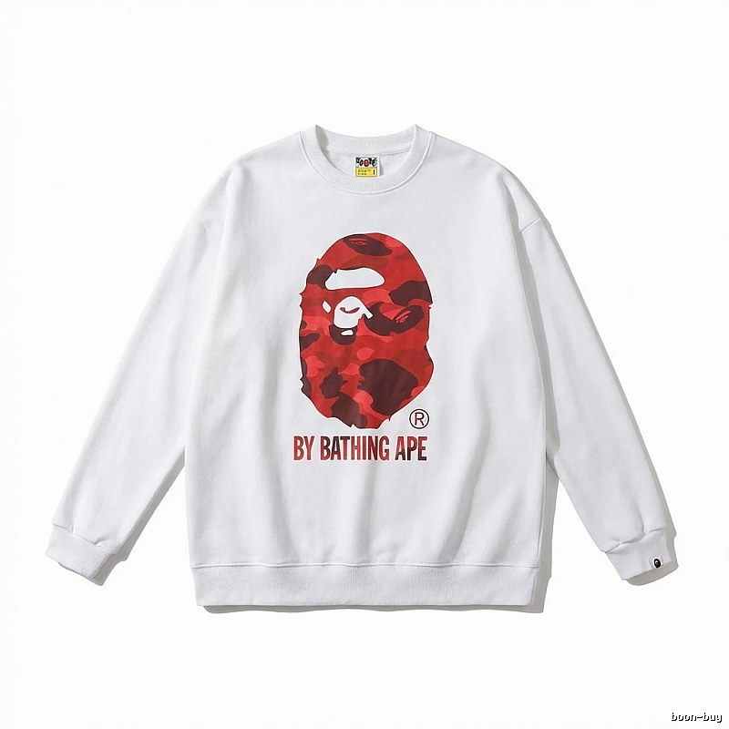 Bape camouflage-style white sweatshirt