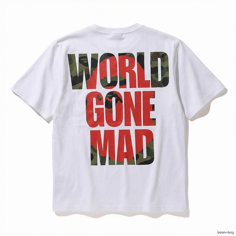 Bape camouflage style white T-shirt