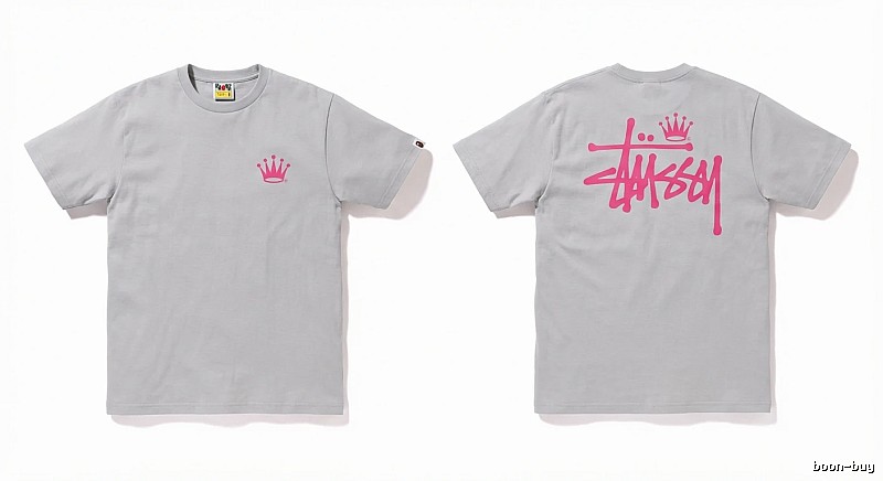 Bape Crown Print Trendy and Cool Short-sleeved Shirt