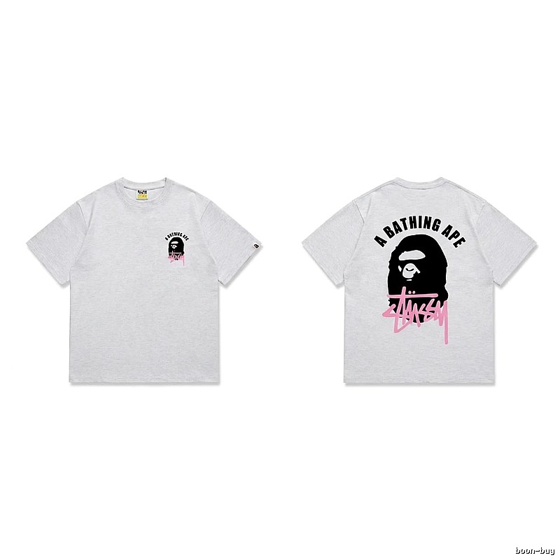 Bape Pink Trendy and Cool Short-sleeve Shirt
