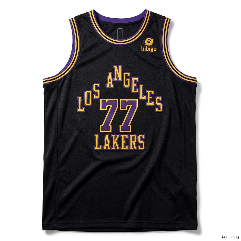 Bibigo No. 77 Lakers black vest.
