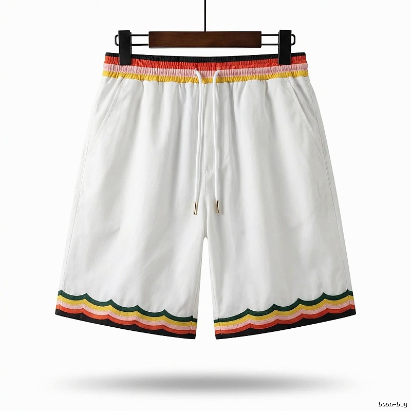 Casablanca Colorful Stripe White Shorts