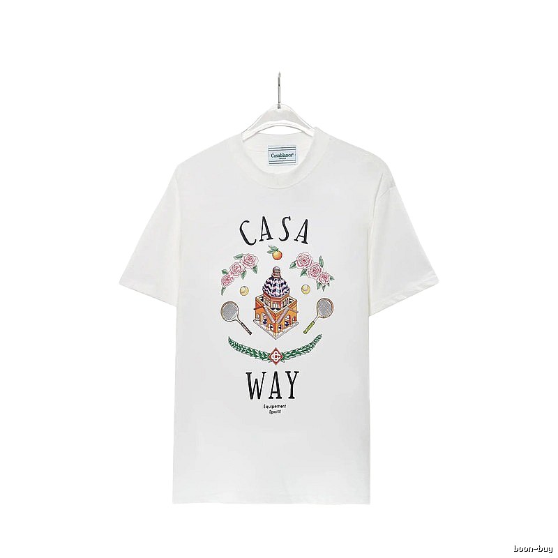 Casablanca printed casual white T-shirt