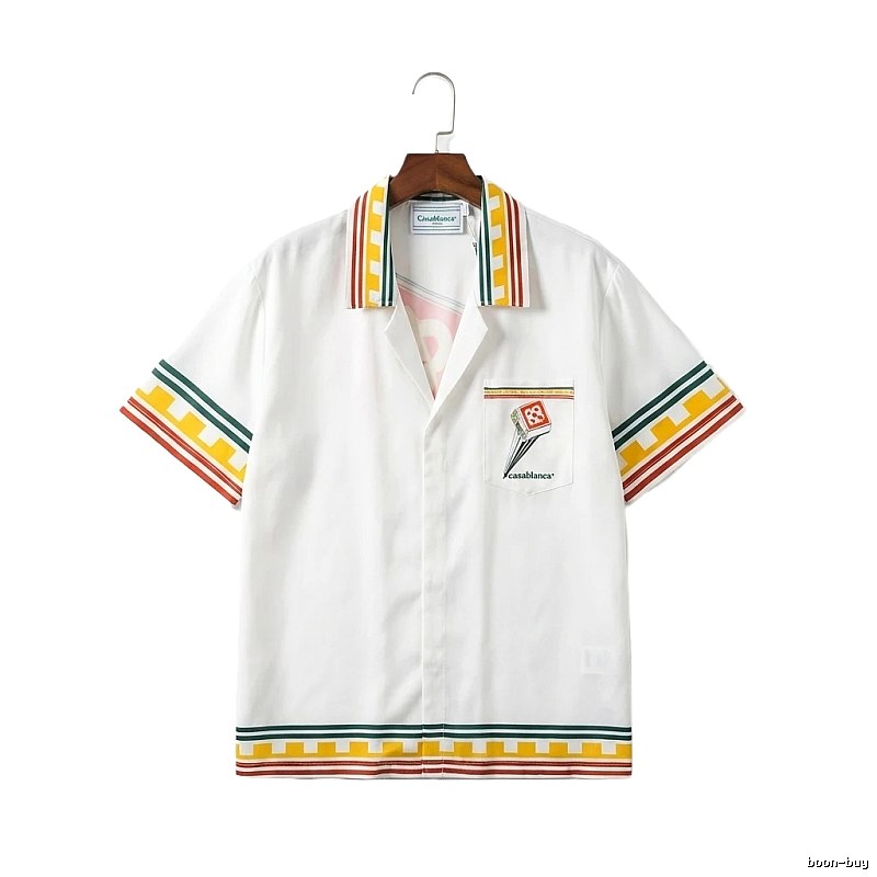Casablanca retro style white short-sleeve
