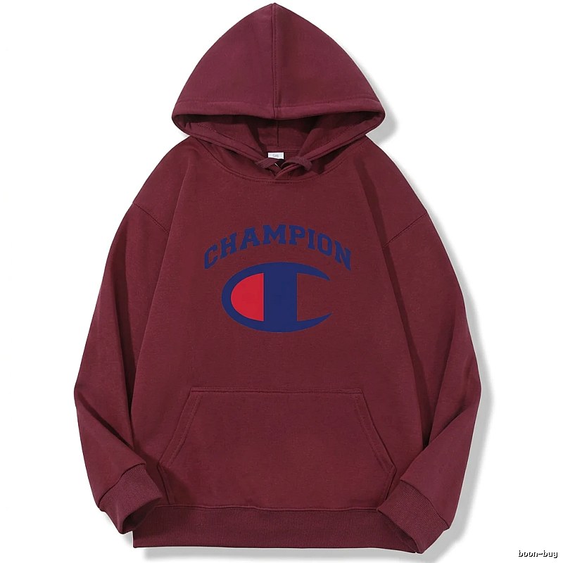 Champion classic burgundy hooded sweatshirt