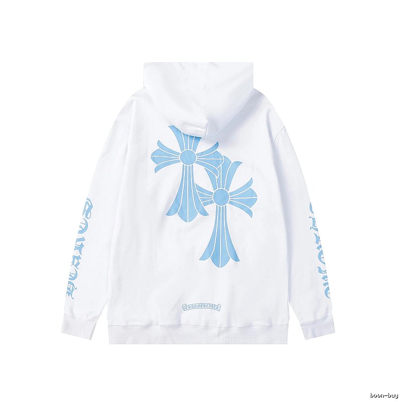Chrome Hearts 2088-15 White Cross Graphic Hoodie Travel Styling