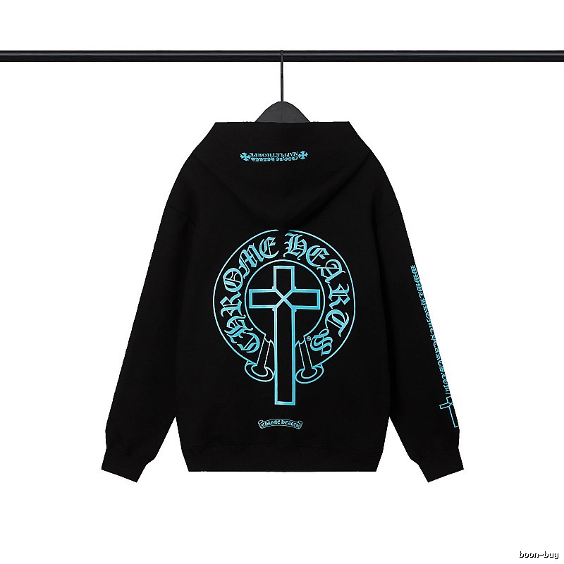 Chrome Hearts 2089-80 Black Cross Graphic Hoodie Outdoor Days