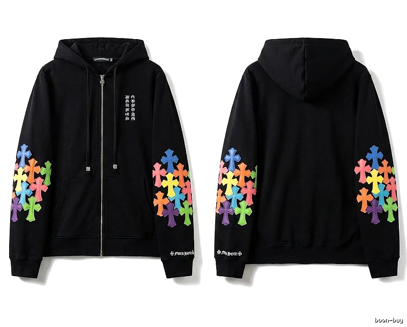 Chrome Hearts Colorful Cross Style Black Sweatshirt