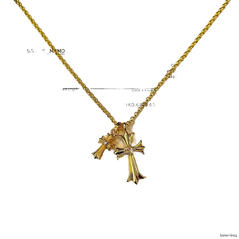 Chrome Hearts Cross Luxurious Gold Necklace