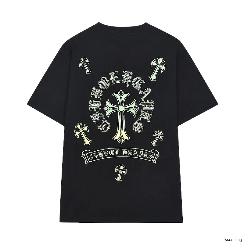 Chrome Hearts Cross Print Gothic Black Short-sleeve T-shirt