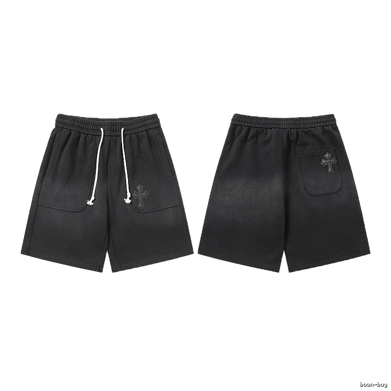 Chrome Hearts Cross Streetwear Brand Black Shorts