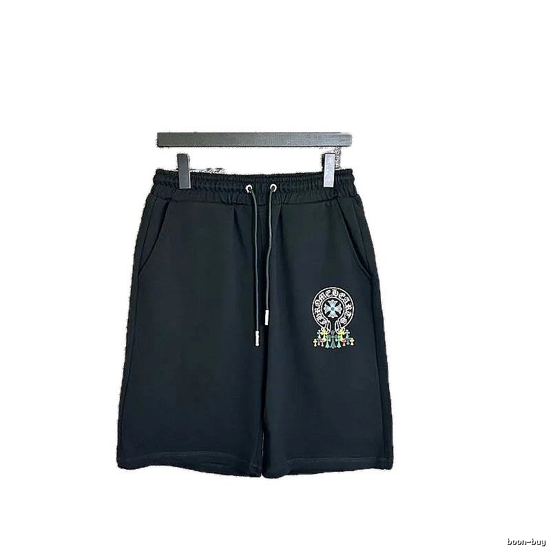 Chrome Hearts Embroidered Trendy Brand Black Shorts