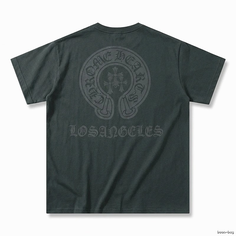 Chrome Hearts Gothic Style Dark Grey T-shirt