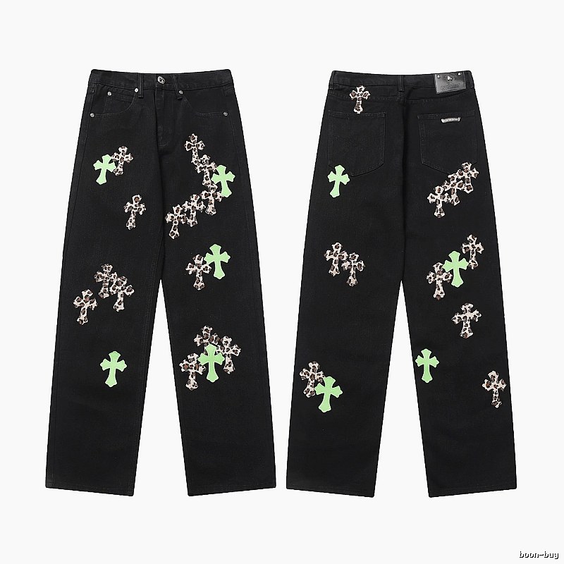 Chrome Hearts Summer Graphic jeans Light Denim Jeans with Bold Graphic